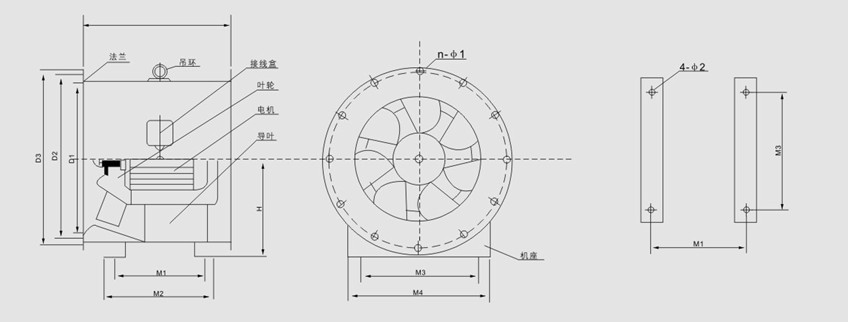 SWF型低噪聲混流式通風機主要技術(shù)參數(shù)